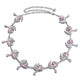 40" Peacock Design Diamante Rhinestone Waist Chain Belts for Women Fashion Accessory - Silver Green Pink